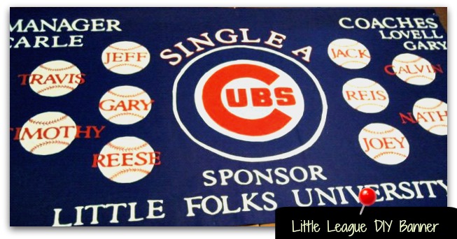 homemade little league baseball banner