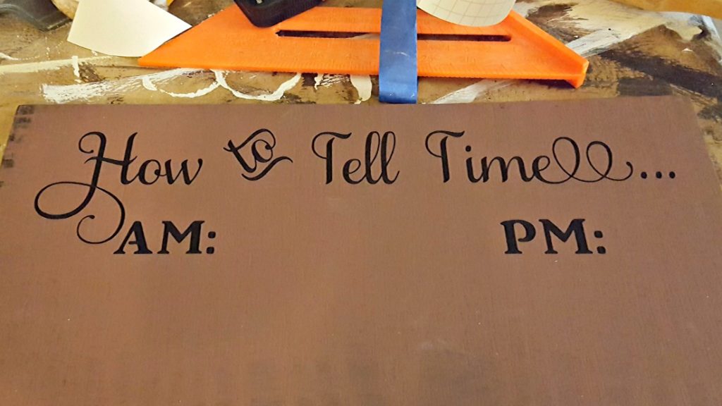 DIY how to tell time wine sign