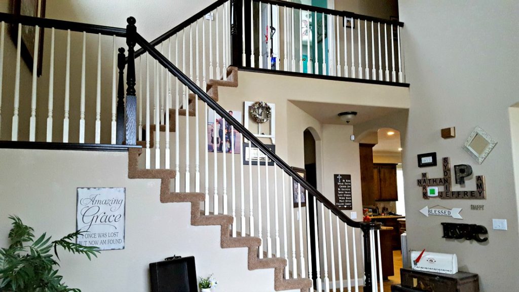 General Finishes gel stain banister staircase tutorial