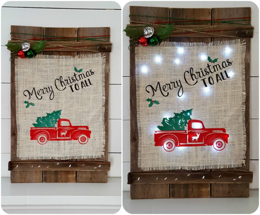 Download Free Diy Christmas Wood Burlap Sign Leap Of Faith Crafting PSD Mockup Template