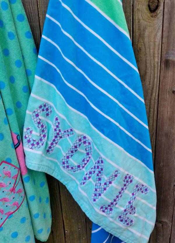 personalized swimming towel