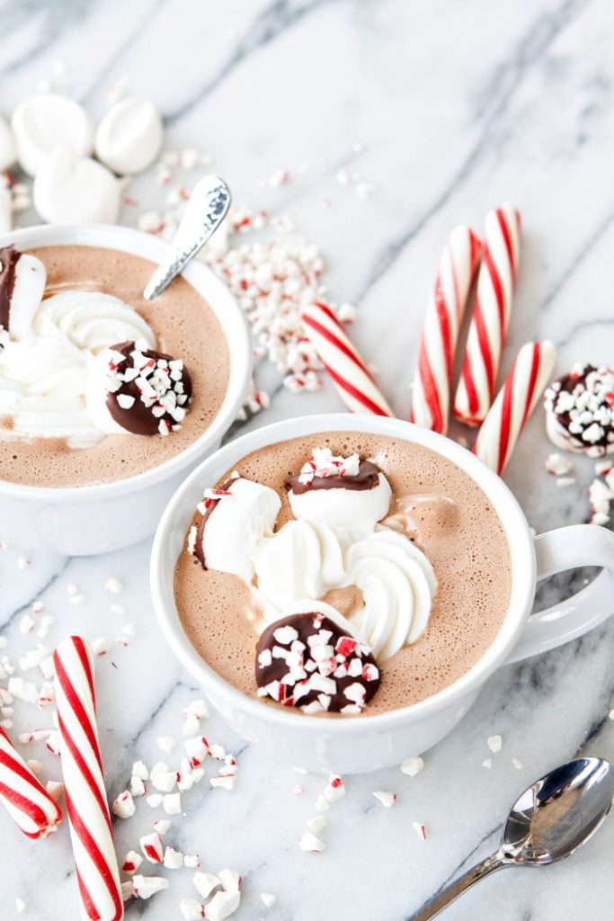 spiked peppermint mocha hot chocolate